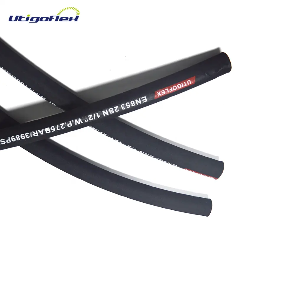 High Pressure Two Layers Rubber Hose 3/4" 1" 2" Braided Steel Wire Hydraulic Hose Sae 100 R2