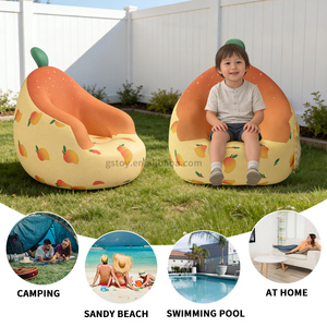 เก้าอี้เป่าลมสำหรับเด็ก รูปทรงผลไม้ ใช้ได้ทั้งในบ้านและนอกบ้าน พร้อมช่องเก็บของ - Product Image 2