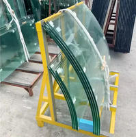 Verre feuilleté trempé pour l'architecture, verre plat courbé, tailles sur mesure : 6 mm, 8 mm, 10 mm, 12 mm.