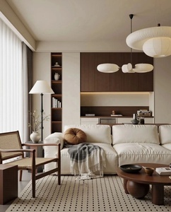 Sistema de Almacenamiento Integrado Minimalista, Estantes Flotantes, <span class=keywords><strong>Madera</strong></span> Oscura, Iluminación Oculta, Integración Perfecta con la Pared - Product Image 2