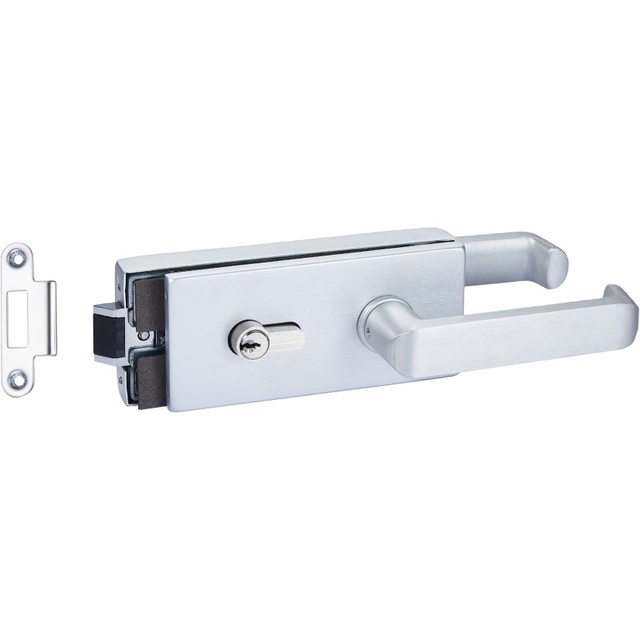 Stainless Steel Glass Door Lock Bathroom Glass Door Mechanical Lock Single Door Handle Lock