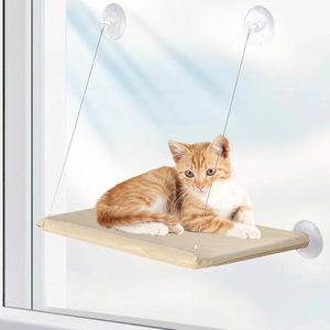 Modern Small Window Install Brown Woven <b>Fabric</b> Rectangle Pet <b>Cat</b> Hammock 4 Seasons Comfortable Warm <b>Cat</b> Hanging Bed Carton - Product Image 5