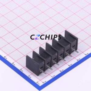 WJ25S-B-7.62-6P Barrier Terminal Block Through hole Component (THT),P=7.62mm Connector Two Sides 7.62mm 1x6P Straight Pin - Product Image 2