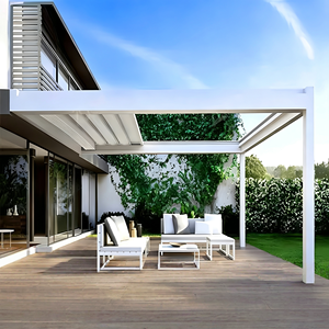 Pérgola de Aluminio Personalizada al por Mayor OEM, Tamaños 3x3, 3x4, 6x4m, Estructura con Recubrimiento en Polvo, Pérgola Retráctil Eléctrica para Exteriores y Patios - Product Image 3