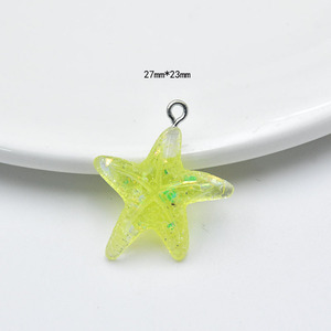 Bonitos dijes de estrella de poder con purpurina de resina celestial para joyería DIY para collar, pulsera, pendiente, bolsa artesanal, decoración de llavero - Product Image 5