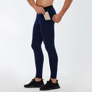 Mallas de compresión de alto rendimiento para hombre, pantalones de gimnasio personalizados, ropa deportiva de marca blanca, LICRA/poliéster elástico de longitud completa - Product Image 3