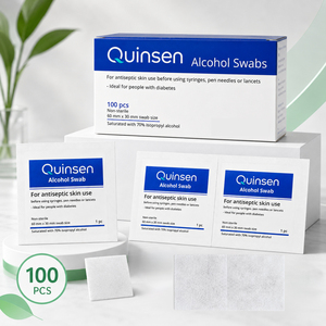 Toallitas de Alcohol Isopropílico <span class=keywords><strong>al</strong></span> <span class=keywords><strong>70</strong></span>% Estériles, Suaves, No Tejidas, Envasadas Individualmente, Suministro para el Cuidado en el Hogar, Directo de Fábrica - Product Image 1