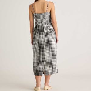 Vestido Casual de Verano con Tirantes Finos y Cuello Cuadrado a Cuadros para Vacaciones en la Playa o Vestido Casual para Mujer - Product Image 3