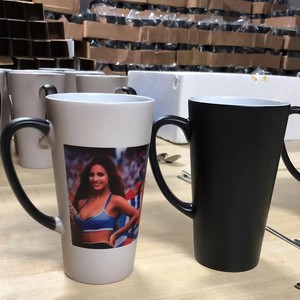 Taza de Cerámica Cónica Grande de 17 oz, Sensible al Calor, para Sublimación, con Revestimiento Mágico, Cambia de Color con el Calor, con Asa Grande - Product Image 2