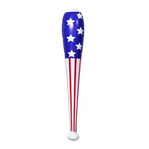 Wholesale PVC Inflatable American Flag Baseball Bat Children's Inflatable White Baseball Bat Toys