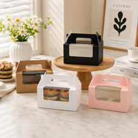 Boîte à cupcakes de qualité alimentaire supérieure, élégant contenant à muffins portable avec fenêtre transparente pour mariages et anniversaires