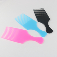 Peigne à dents larges pour cheveux afro, brosse de massage professionnelle en plastique pour cheveux bouclés, durable, pour coiffure et usage domestique