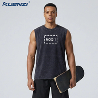 Kuenzi En gros, Débardeur Streetwear pour Hommes, 100% Coton 230GSM, Grammage Lourd, Uni, Effet Délavé Vintage, Personnalisable avec Logo, Prêt à Expédier