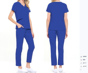 Ensemble de gommages pour infirmière col en V manches courtes lumière de luxe de haute qualité pour médecins hôpital confortable - Product Image 6