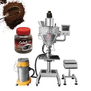 High speed semi auto jar bottle instant ground coffee powder filling machine