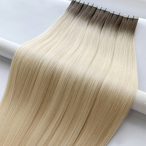 Extensioni per capelli umani Remy vergini europei di lusso 2026 Super Double Drawn con punta piatta invisibile e texture liscia - Product Image 2