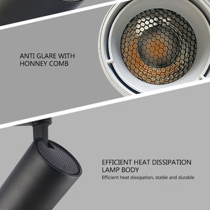 15W 25W 35W hiện đại Thiết kế trong nhà thương mại có thể điều chỉnh 360 độ dẫn ánh sáng <span class=keywords><strong>COB</strong></span> Tracklight dẫn ánh sáng theo dõi - Product Image 4