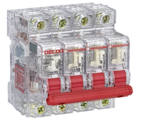DELIXI Interruptor Automático Miniatura (MCB) de Cobre Transparente Serie DZ47TR D63 1P-4P 6A-63A Capacidad de Ruptura 6kA Protección 230V