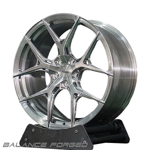 Rines de Aleación Forjados Personalizados de 5 Brazos en Forma de Y, Diseño Cóncavo Profundo en Plata Pulida, 19, 20 y 21 Pulgadas para Tesla Model 3/Y y <span class=keywords><strong>Ford</strong></span> <span class=keywords><strong>Mustang</strong></span> - Product Image 5