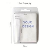 Emballages en plastique transparent personnalisés en gros avec logo pour emballages en blister vides de 0,5 ml et 1 ml