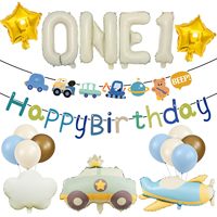 Kit de guirlande de ballons colorés sur le thème des voitures de course avec arche de pneus auto-scellante pour la décoration de fête d'anniversaire sur le thème des véhicules pour garçons