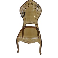 Chaise de salle à manger empilable en polycarbonate PC, transparente, style minimaliste moderne, pour la maison