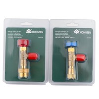 Vanne de sécurité manuelle à bille Hongsen HS-1221 pour la charge de liquide de climatisation, compatible avec les réfrigérants R410A et R22, fabriquée en Chine