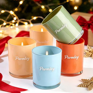 Vente en gros <span class=keywords><strong>de</strong></span> pots à bougies en verre vides, colorés par pulvérisation, 220 ml, 315 ml, 7 oz, pour cadeaux et faveurs <span class=keywords><strong>de</strong></span> mariage - Product Image 3