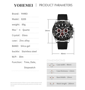 Relojes de cuarzo para hombre, cronógrafo luminoso de lujo, resistente al agua, de negocios, nuevo, <span class=keywords><strong>2022</strong></span> - Product Image 6