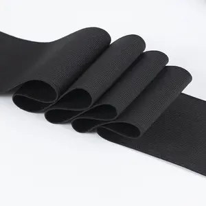 Tali elastis lateks hitam rajut lebar 10cm untuk sabuk