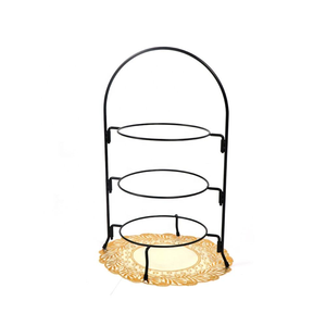 3 <span class=keywords><strong>Tier</strong></span> kim loại tấm hiển thị giá đứng tự chọn thực phẩm truy cập lưu trữ kệ cho món tráng miệng nhà hàng và sử dụng nhà - Product Image 3