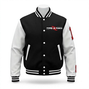 Chaqueta Varsity Unisex de Invierno, Personalizada, de Lana y Viscosa, con Cuello Alto, Nombre o Logotipo Bordado en la Parte Delantera, Impermeable, Resistente al Viento, con Calefacción - Product Image 1