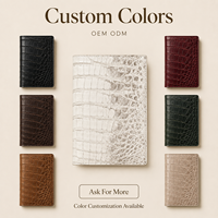Carnet A5 personnalisé en cuir gaufré croco dégradé de l'Himalaya, reliure à trois volets, avec logo personnalisé, vente en gros