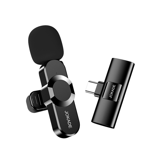 JOKADE Wireless Lavalier Fashion Type-c Microphone Live Record Interview Record Online Class Record Using 4 Hours 60mah
