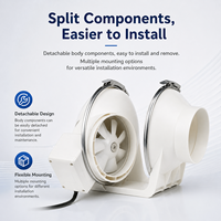 Ventilateur d'extraction silencieux de 4 pouces pour maison, ventilateur de conduit en ligne pour salle de bain 220V, extracteur de ventilation pour cuisine, toilettes, nettoyage de l'air mural