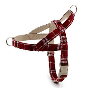 Harnais pour chien de style gilet de luxe pour chiens de taille moyenne Bouton de harnais rembourré à motif solide Fabriqué en Oxford pour <span class=keywords><strong>berger</strong></span> <span class=keywords><strong>allemand</strong></span> Doré - Product Image 2