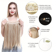 Fil invisible en gros pour extensions capillaires à marque privée, en fibre synthétique haute température pour femmes