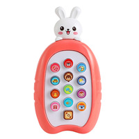 Téléphone musical éducatif multifonctionnel en forme de lapin mignon pour bébés de 0 à 1 an - Nouveauté transfrontalière