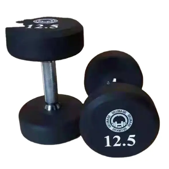 Custom Gym Mancuernas Equipment Weight Lifting Dumbbell Set Man Fitness Black Rubber Dumbbell Sets