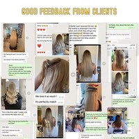 Extensions de cheveux vierges Lesttyhair en kératine 12A, double épaisseur, cheveux humains teints, pointes plates pré-collées en V