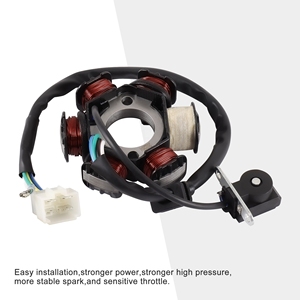 Stator magnéto d'allumage demi-onde 6 pôles 5 fils pour 50cc 70 90 110 <span class=keywords><strong>125</strong></span> ATV <span class=keywords><strong>Quad</strong></span> <span class=keywords><strong>Pocket</strong></span> moto systèmes d'allumage électrique - Product Image 4
