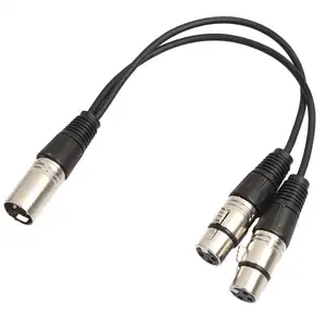 Miduomei XLR Nam để đôi XLR nữ dây Splitter Y chuyển đổi cáp 30cm