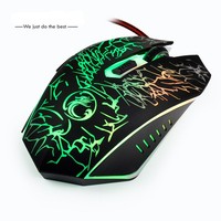 Penjualan terlaris harga promosi 2400 DPI dengan lampu RGB Mouse Gaming berkabel untuk Desktop dan Laptop komputer