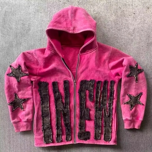 Felpa con Zip Personalizzata da Uomo 100% Cotone/Poliestere Tinta Unita Ecologica Traspirante di Alta Qualità Moda Invernale - Product Image 3