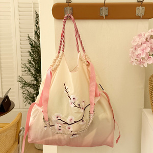 กระเป๋าช้อปปิ้งทรงใหม่สำหรับฤดูร้อน  ปักลายไล่เฉดสี  กันน้ำ  วัสดุไนลอน  ปิดด้วยสายรัด  แฟชั่นเข้าได้กับทุกชุด  ดีไซน์เฉพาะตัว  จุของได้เยอะ - Product Image 6