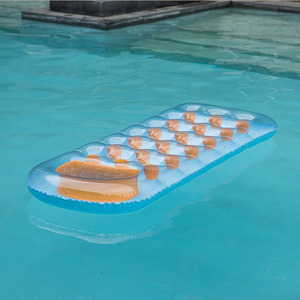 EN71 6P PVC bơi <span class=keywords><strong>Inflatable</strong></span> hồ bơi Float <span class=keywords><strong>18</strong></span> túi chống nước phòng chờ bãi biển Float nệm không khí giường - Product Image 3