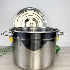 도매 상업용 조리기구 세트 크리 에이 티브 수프 냄비 난방 뚜껑이있는 스테인레스 스틸 요리 스톡 냄비 - Product Image 4