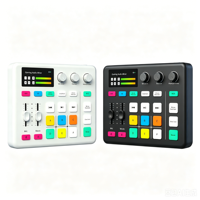 G1 USB Audio Interface Kartu Suara 48V Phantom Power RGB Pengurang Kebisingan Pengubah Suara Baterai 1500-1999MAh untuk Gaming
