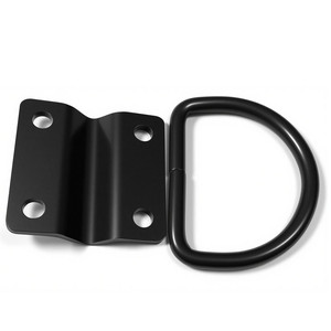 Anneaux de fixation noirs <span class=keywords><strong>à</strong></span> fixation au sol, anneaux en D, points d'ancrage pour attaches - Product Image 3