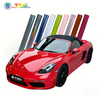Vinilo Metalizado Brillante para Envoltura de Autos, Película de Cambio de Color, Impermeable, Elástica, Adhesivo Decorativo para Carrocería de Vehículos, de Fábrica